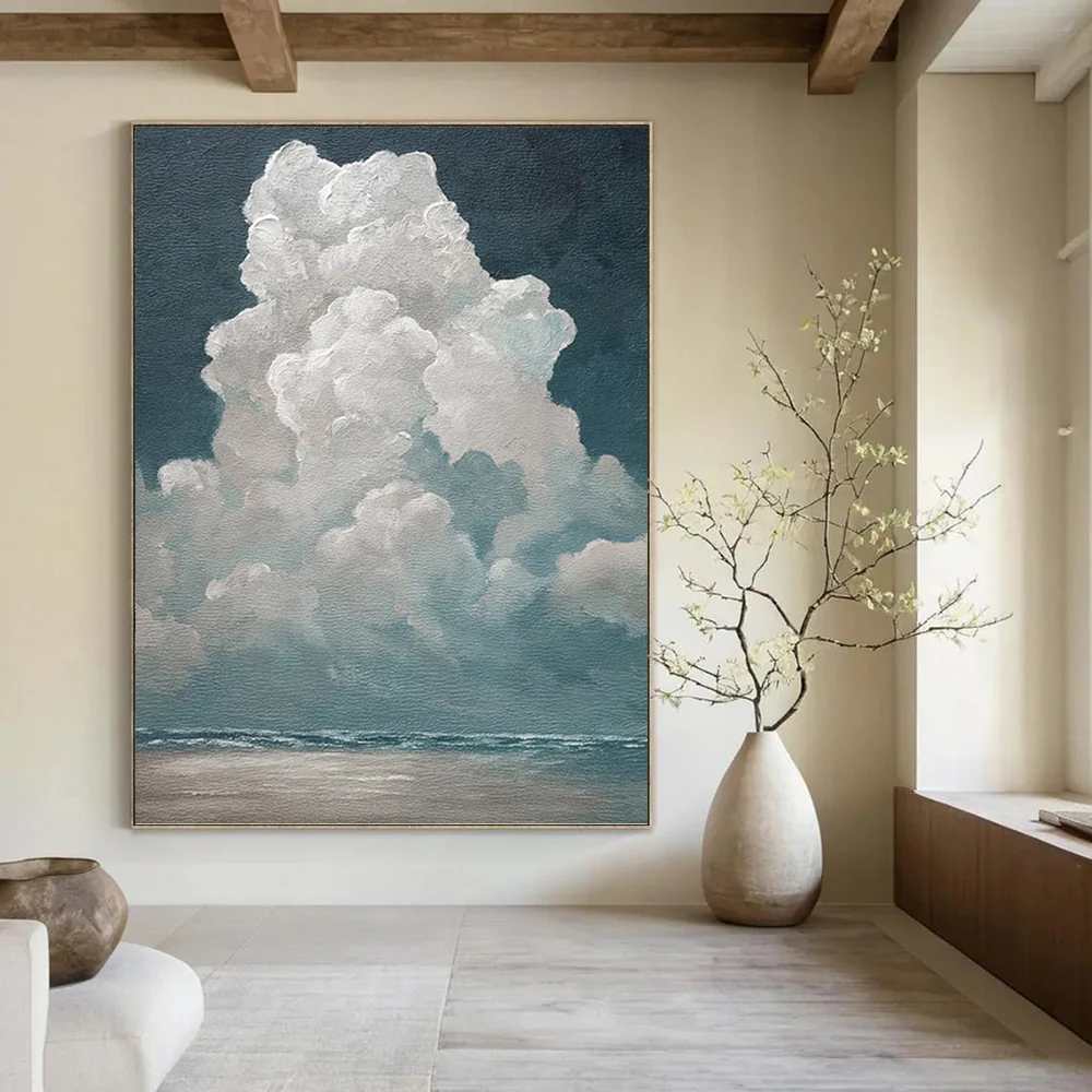 Sky Handmade Hand-painted Ocean Canvas Wall Art MEI1F